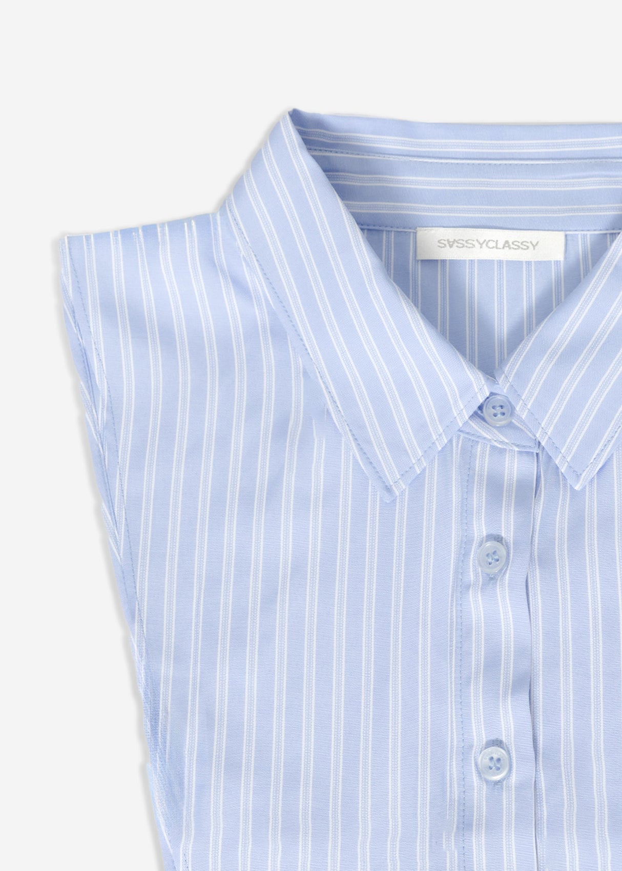 Bluseneinsatz, gestreift - blau