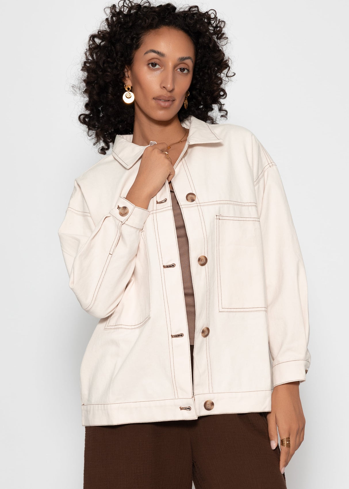 Blusenjacke - beige