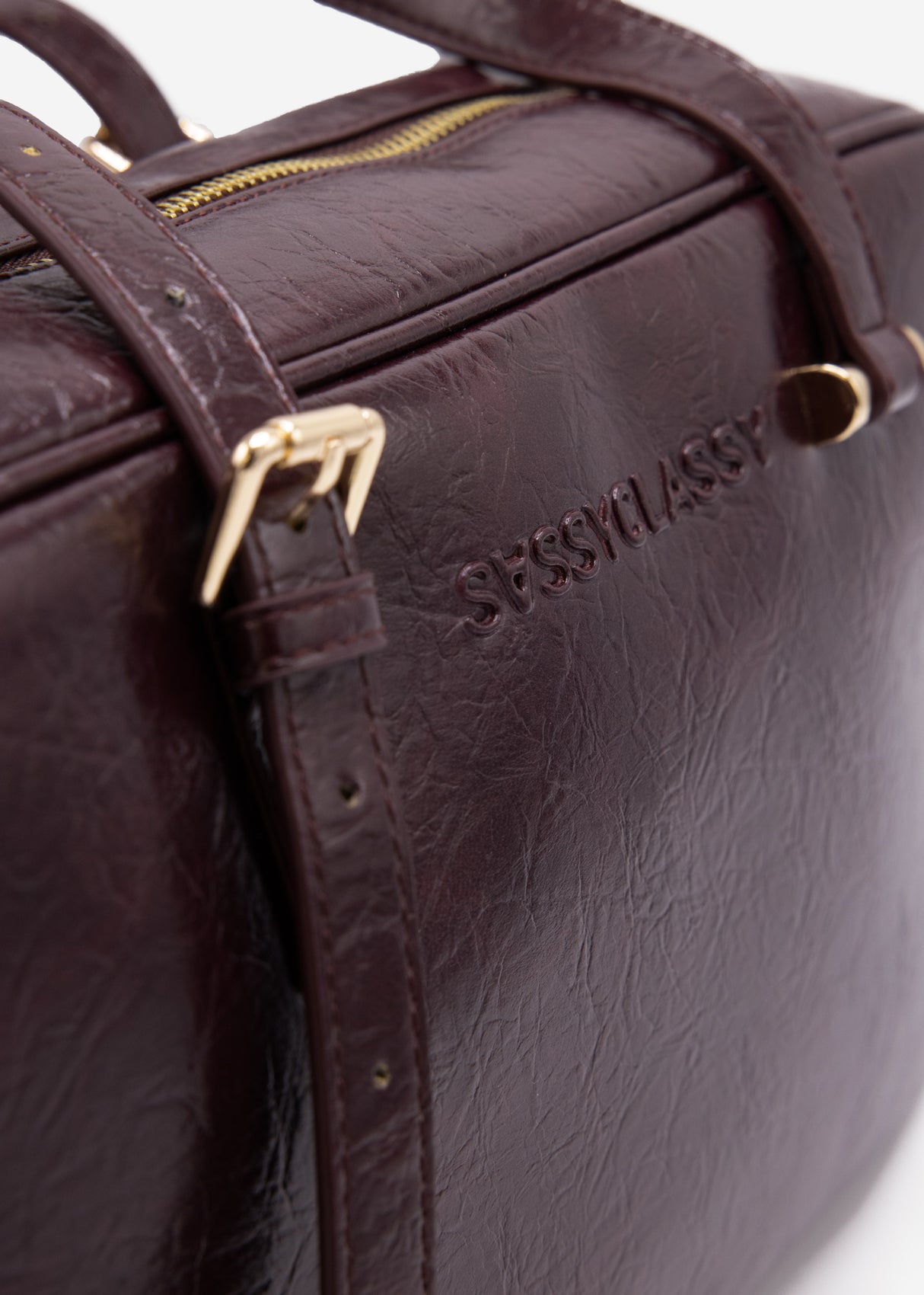 Bowlingtasche aus Kunstleder - burgundy