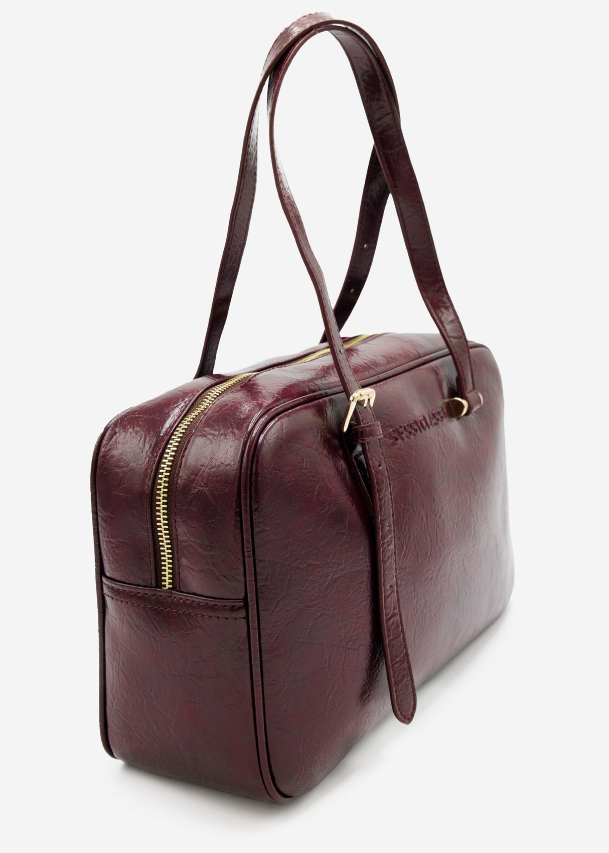 Bowlingtasche aus Kunstleder - burgundy