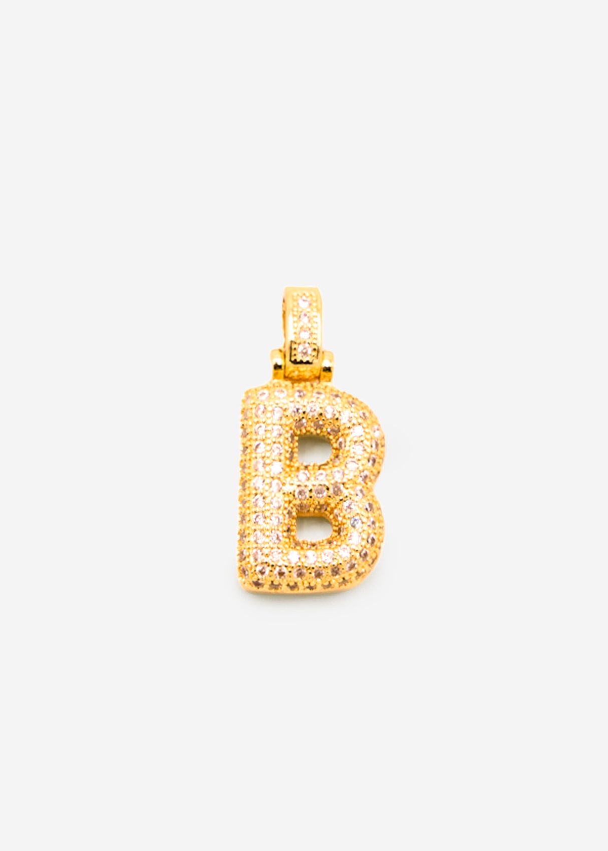 Letter necklace - B - gold