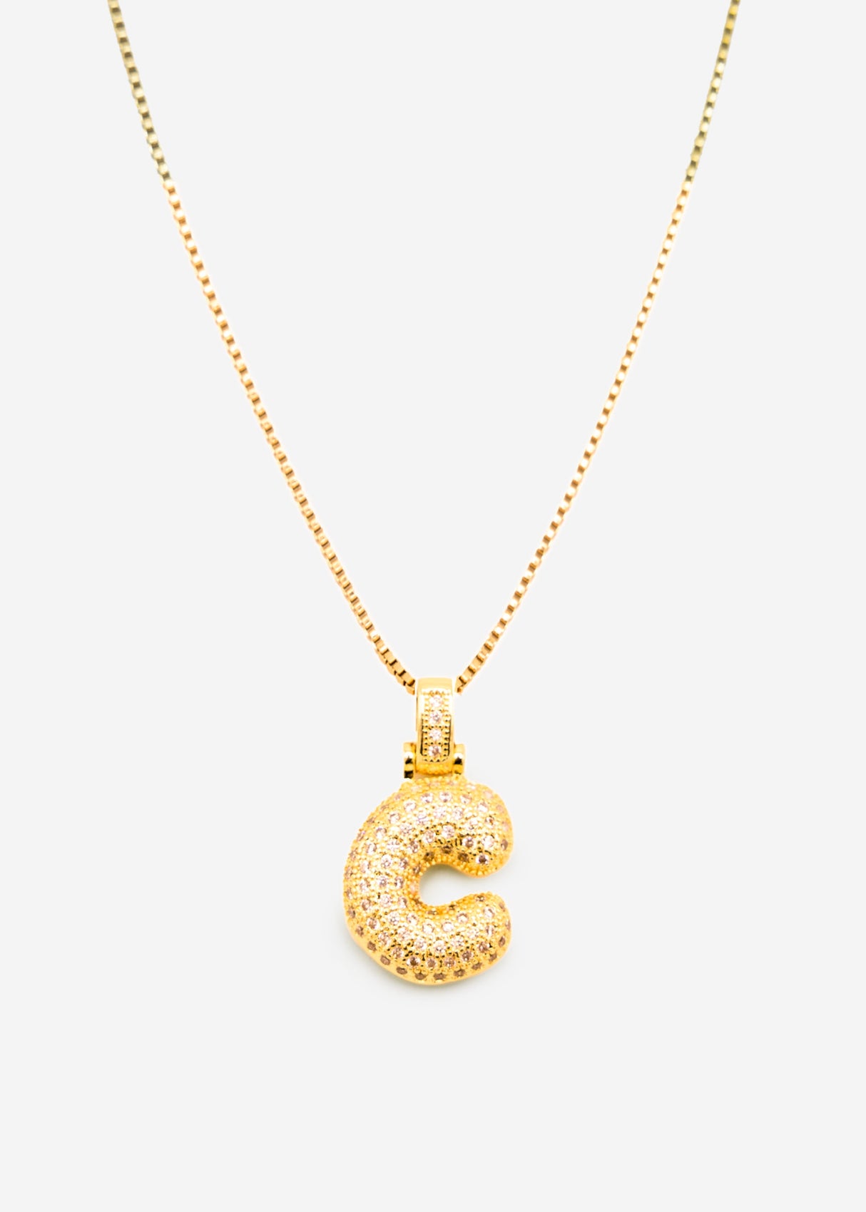 Buchstaben Kette - C - gold