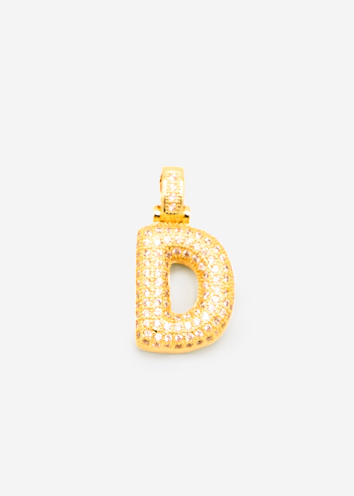 Letter necklace - D - gold