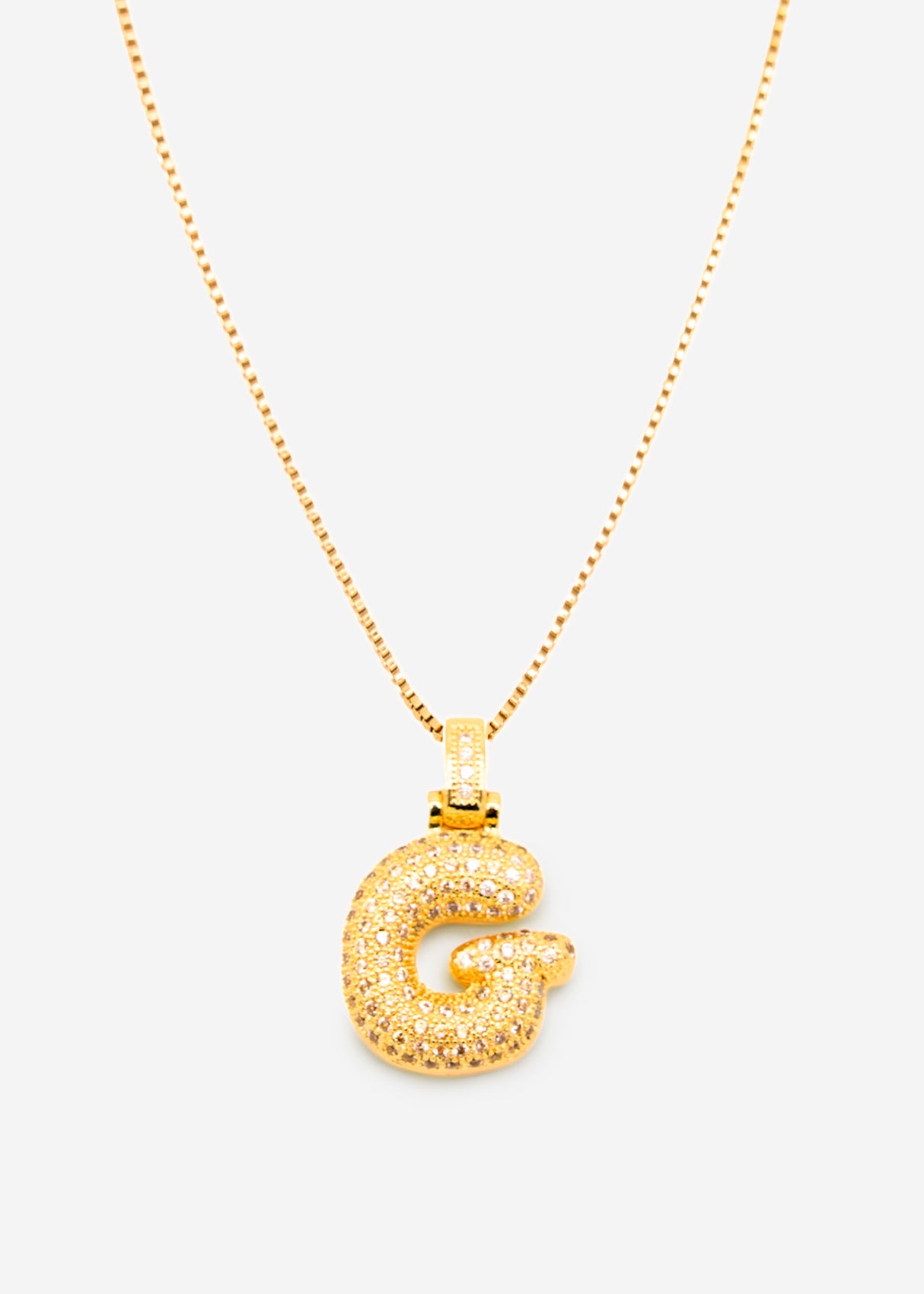 Letter necklace - G - gold