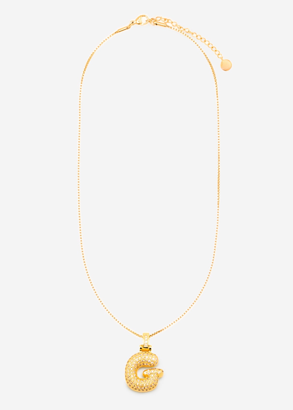 Letter necklace - G - gold