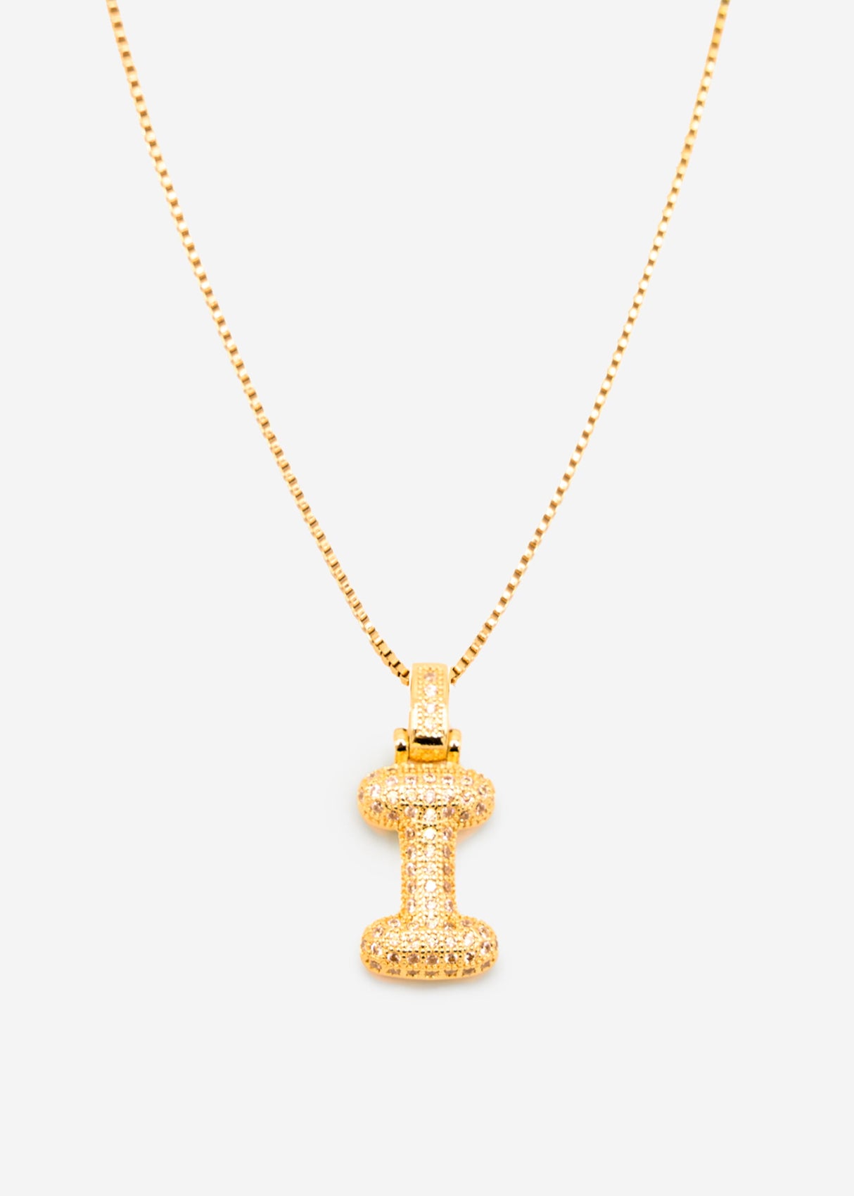 Buchstaben Kette - I - gold