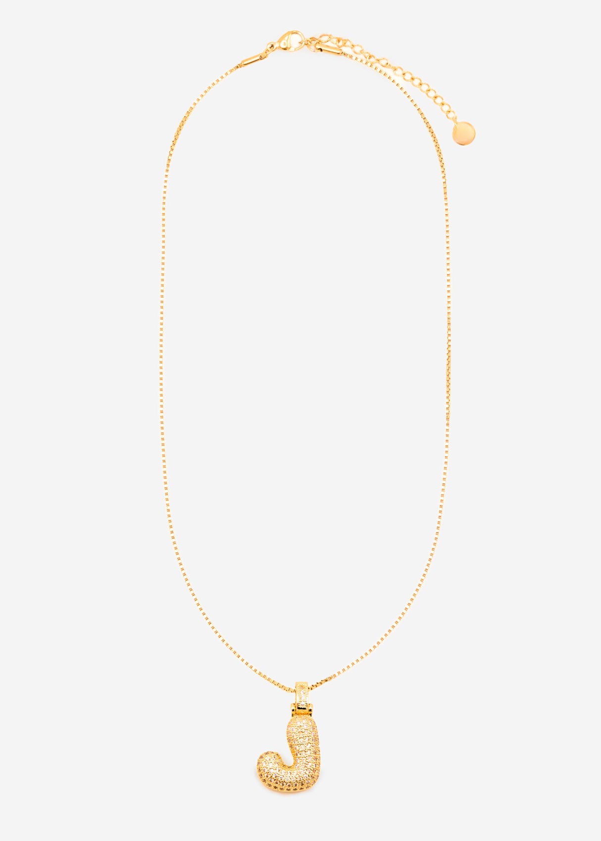 Letter necklace - J - gold