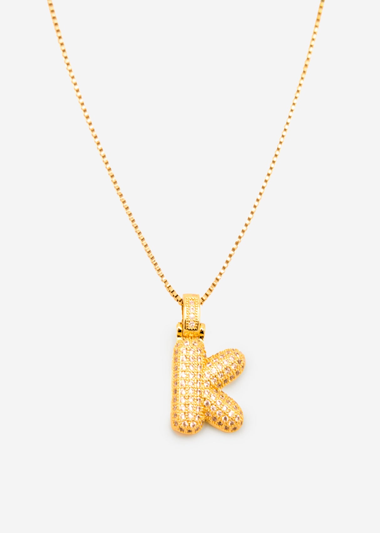 Letter necklace - K - gold