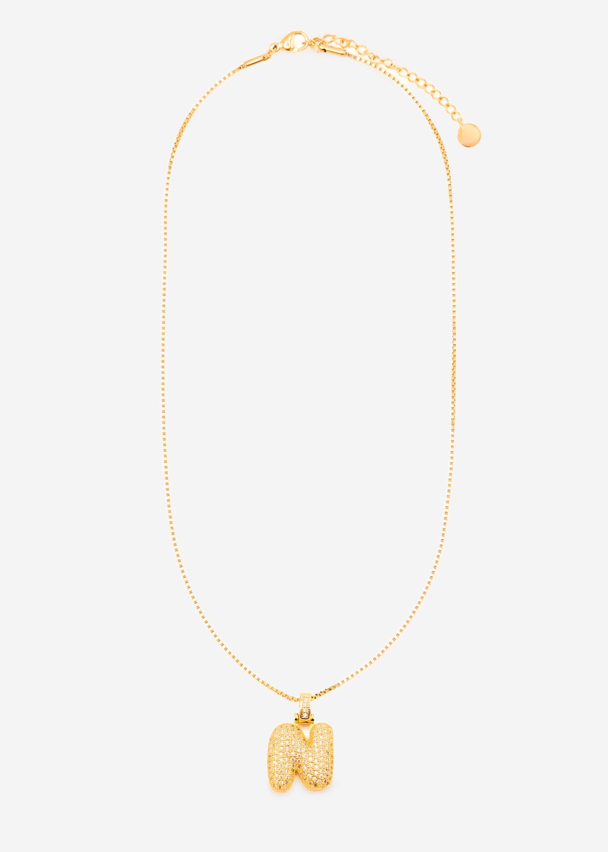 Letter necklace - N - gold