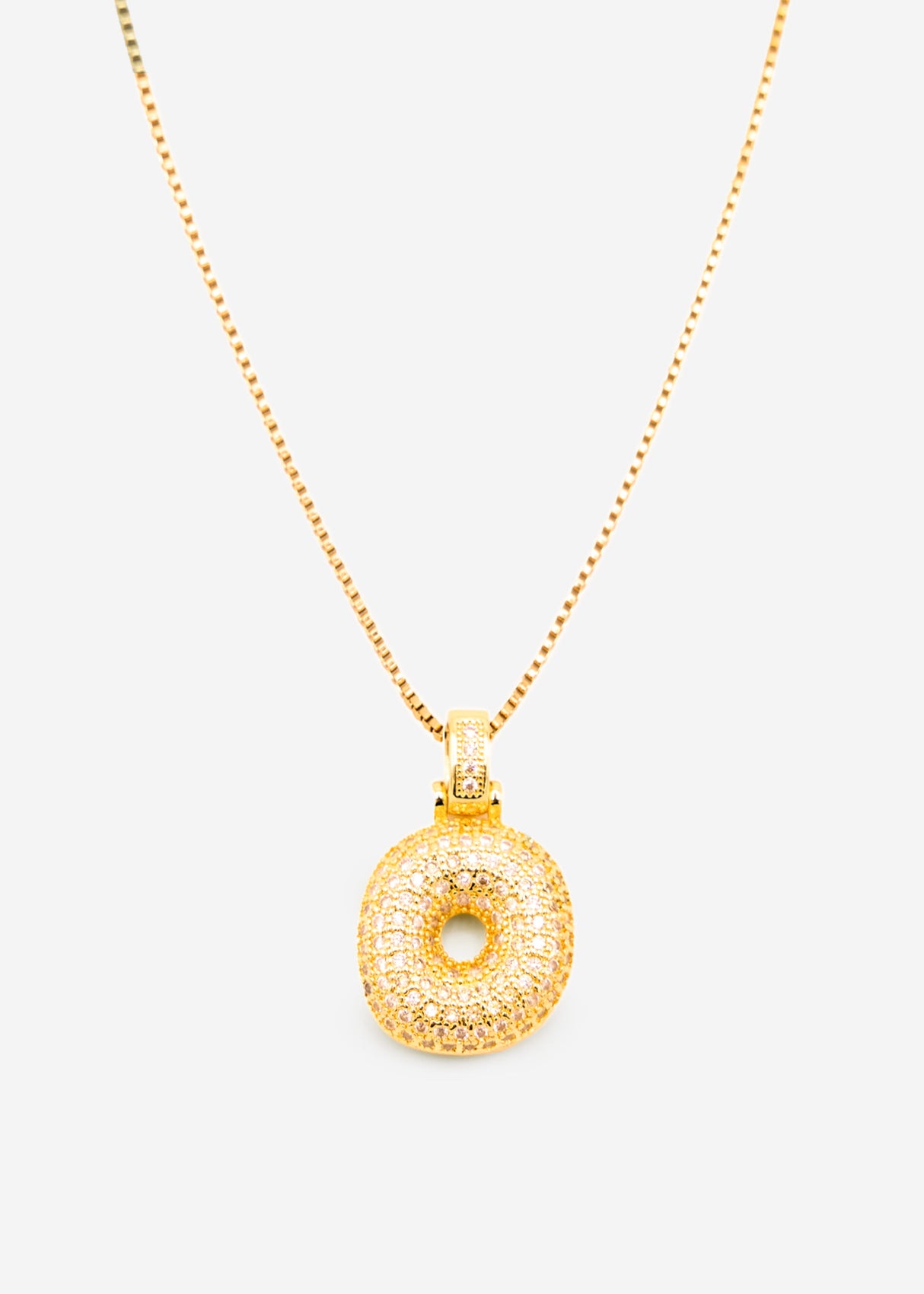 Letter necklace - O - gold