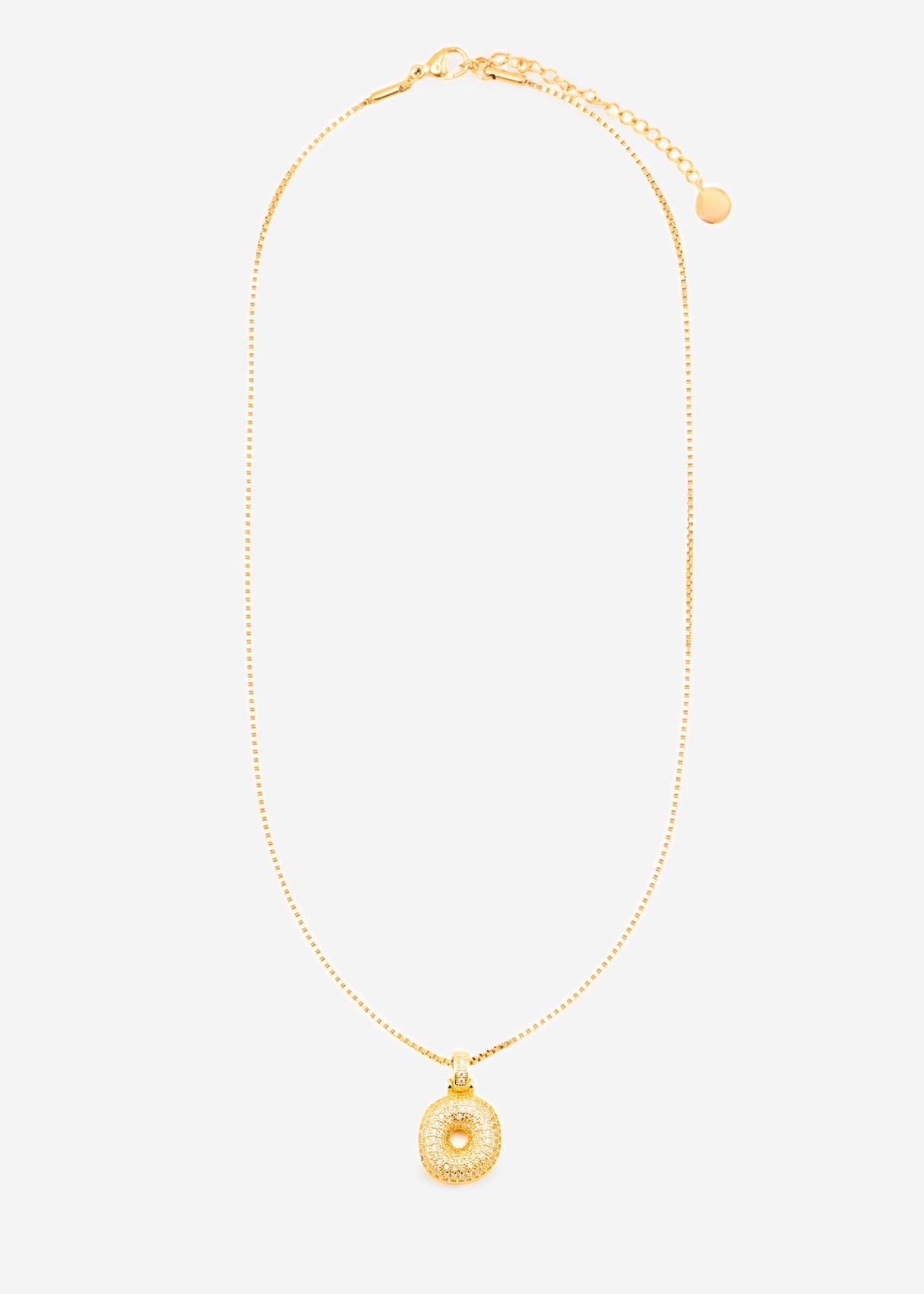 Letter necklace - O - gold