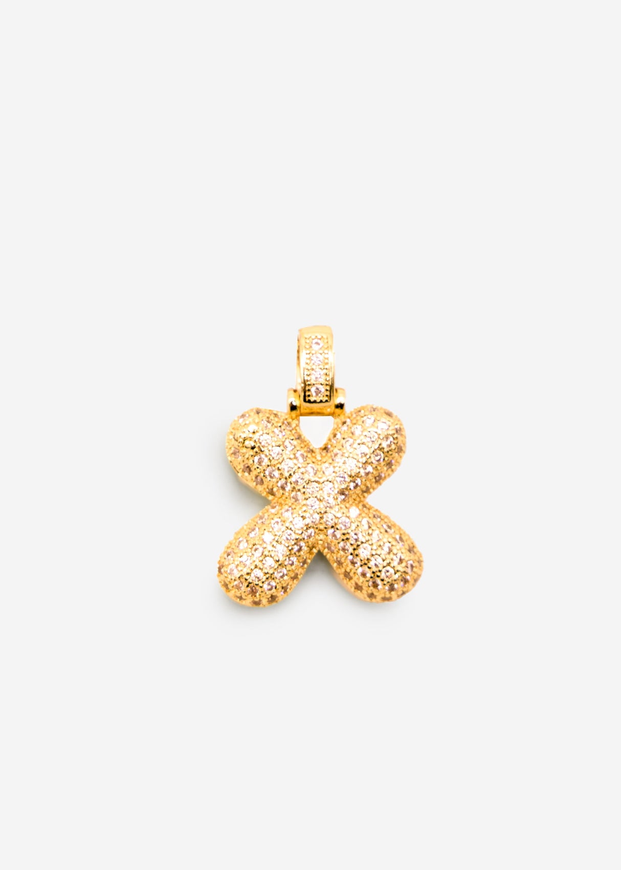 Letter necklace - X - gold