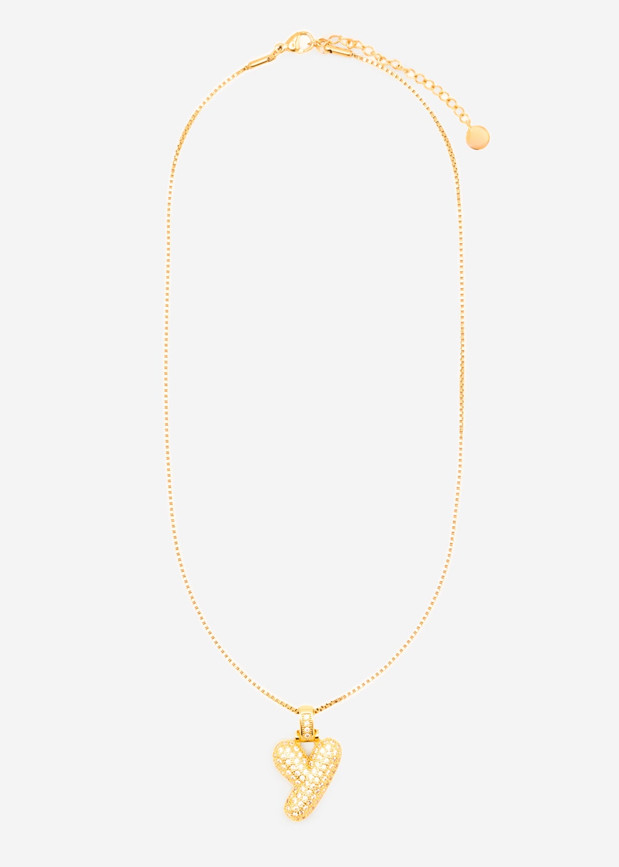 Letter necklace - Y - gold
