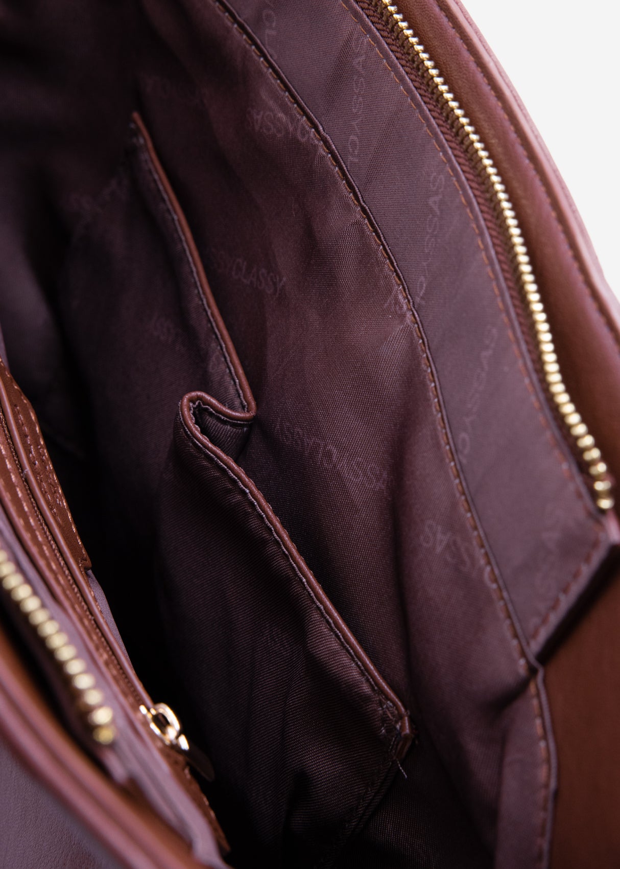 Business Handtasche mit Zierschnalle - dunkelbraun