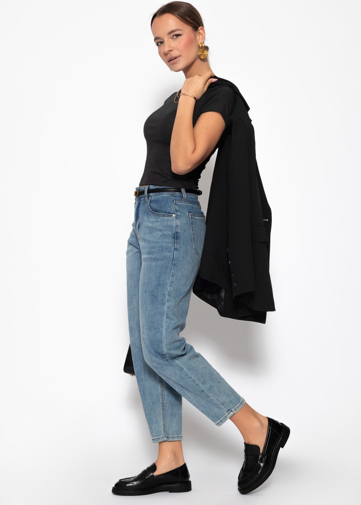 Crop shirt, black