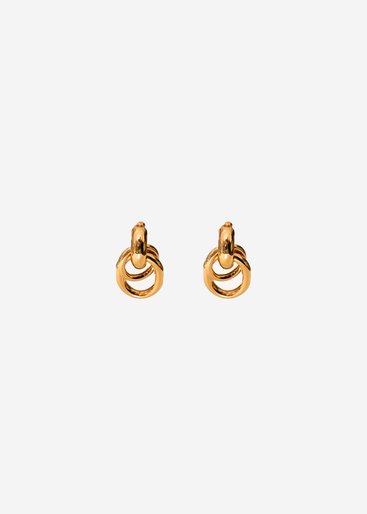Doppelring Ohrring - gold
