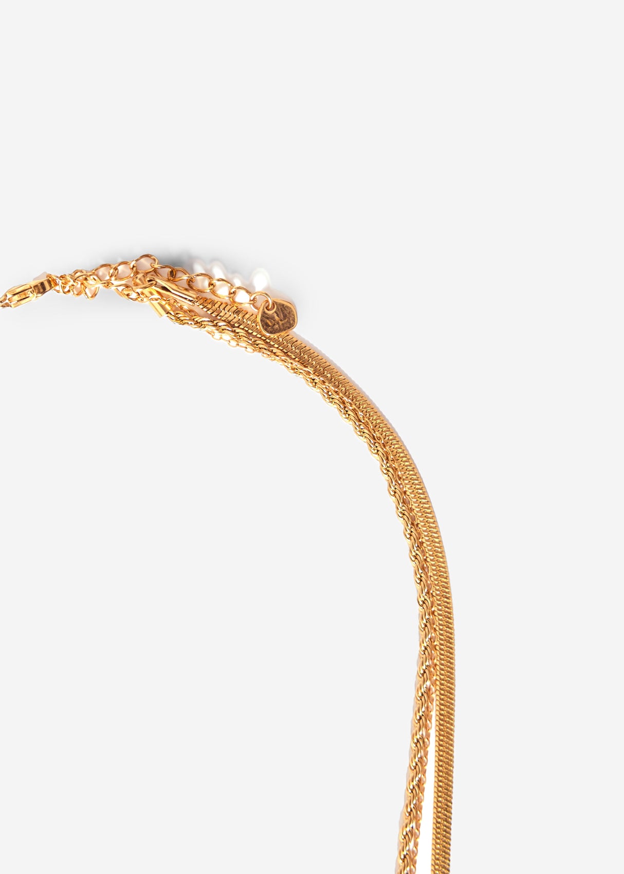 Dreifaches Halsketten-Set - gold