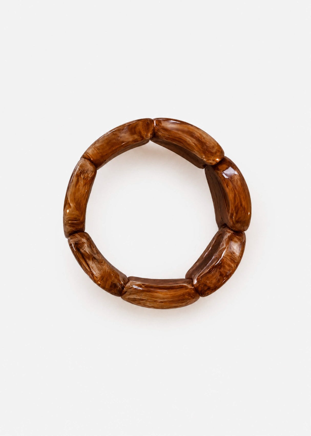 Elastisches Statement Armband - braun