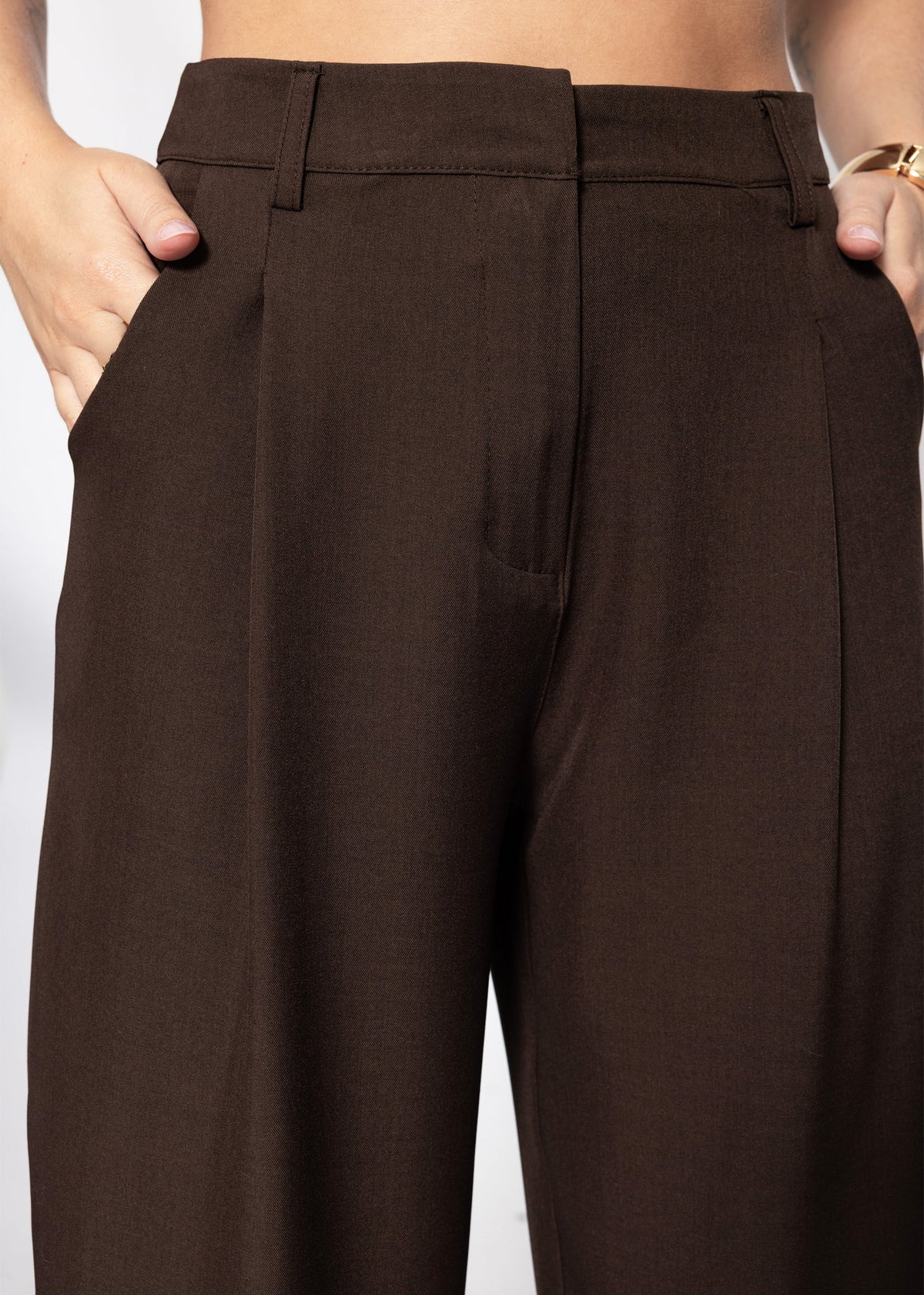 Elegante Karottenhose - braun