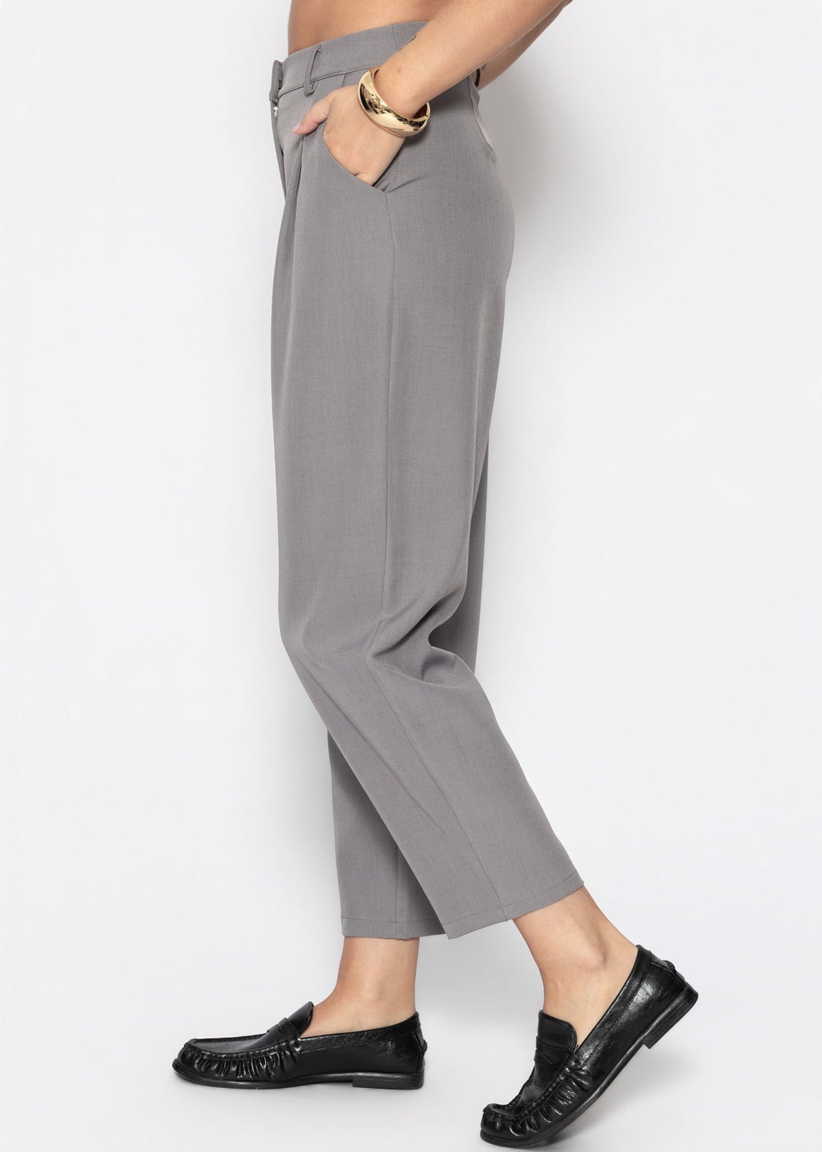 Elegante Karottenhose - grau