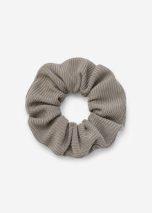 Gerippter Scrunchie - hellgrau
