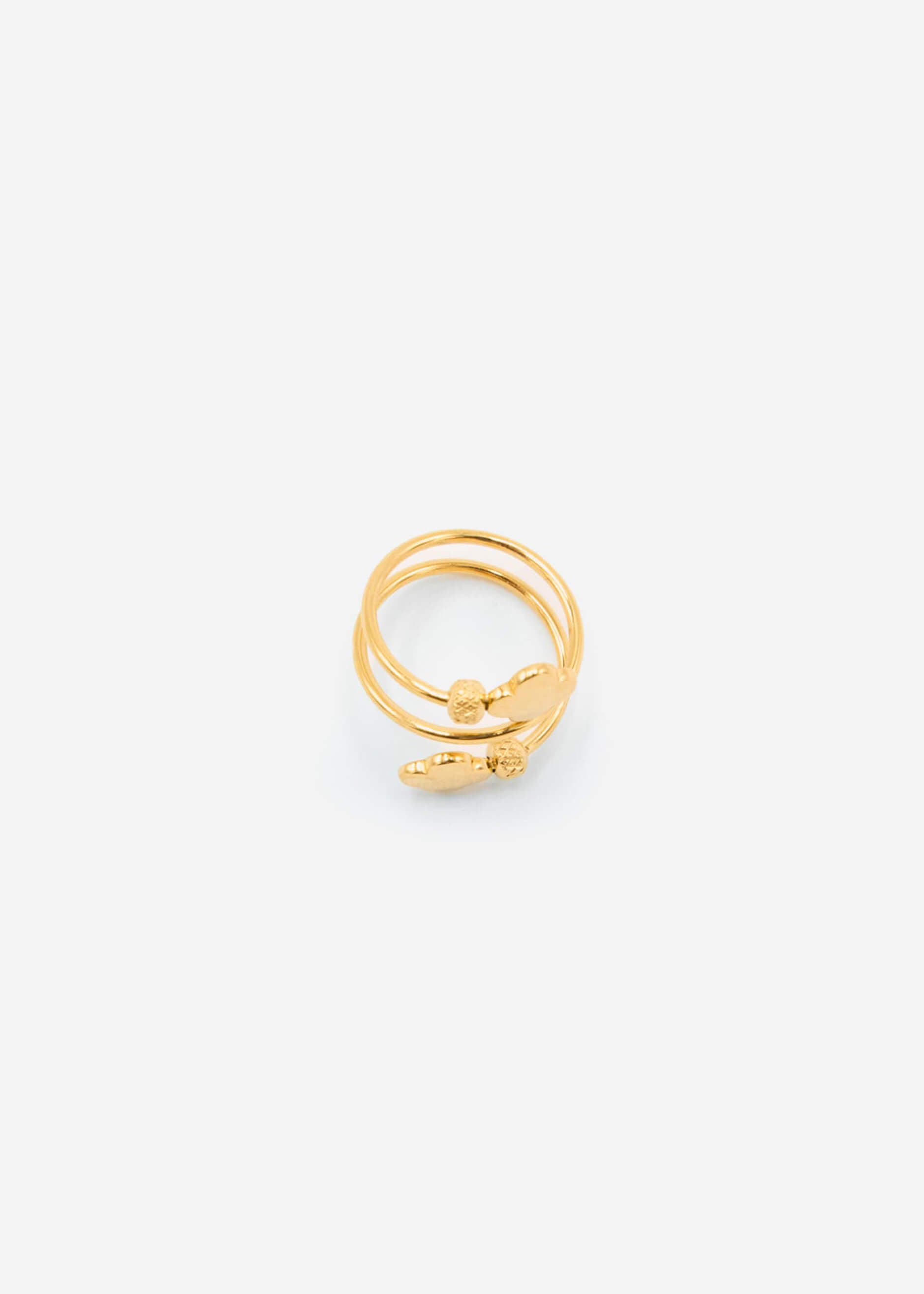 Geschlungener Kleeblatt Ring - gold