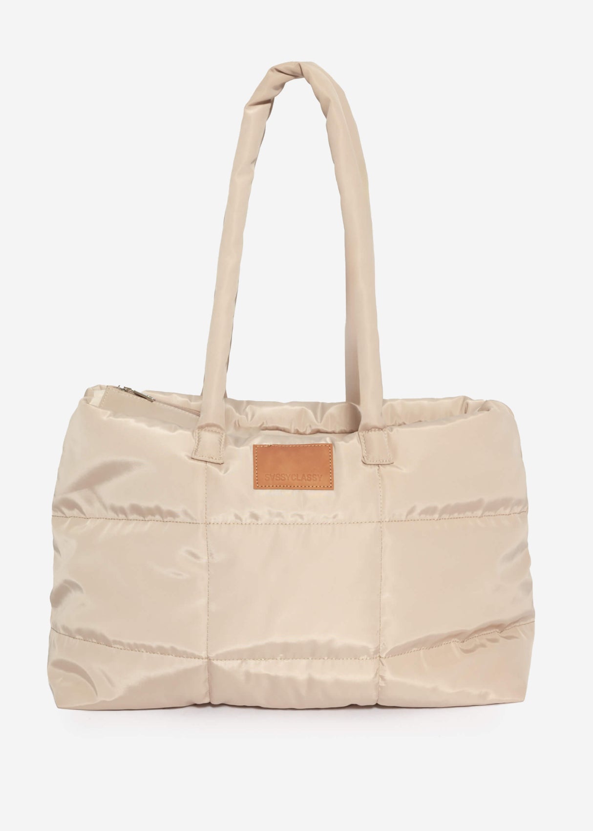 Quilted XL shopper - beige