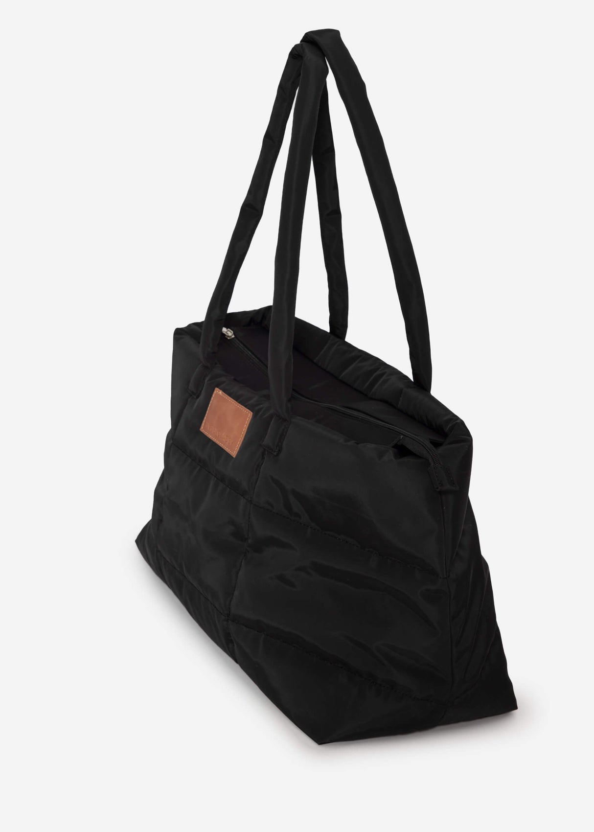 Gesteppter XL Shopper - schwarz