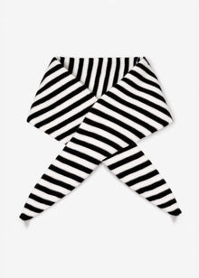 Gestreifter Dreiecksschal - schwarz-offwhite