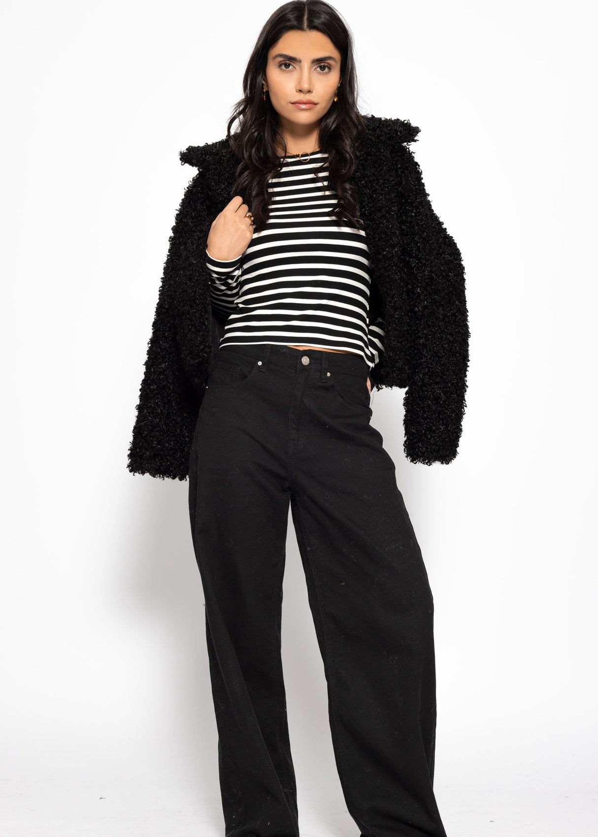 Striped longsleeve - black