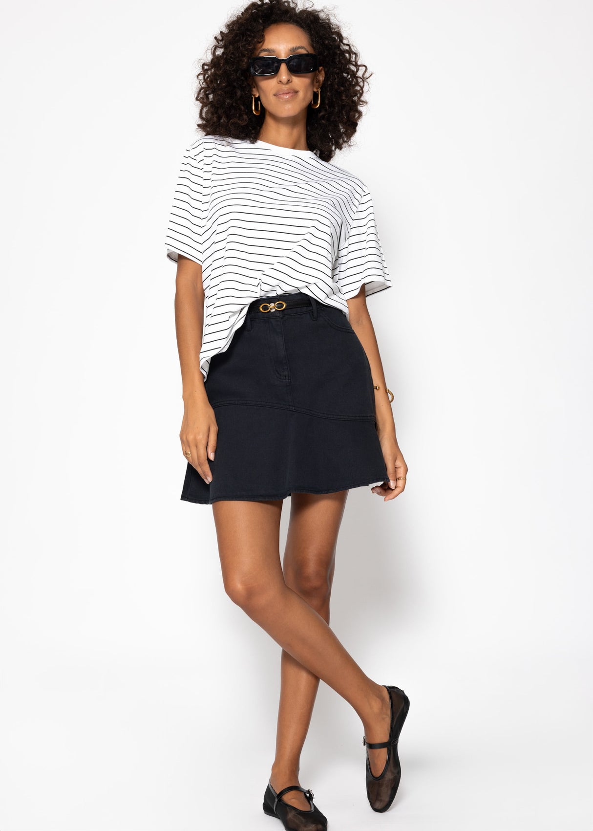 Striped T -shirt - off-white