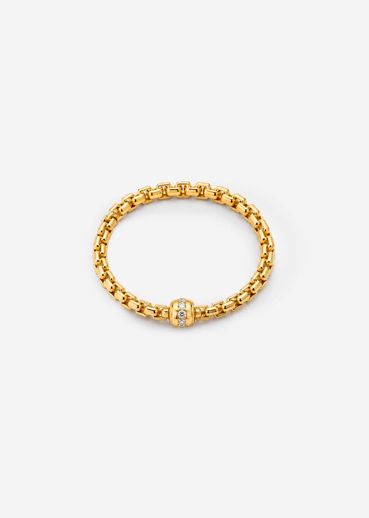 Gliederarmband mit funkelndem Detail - gold