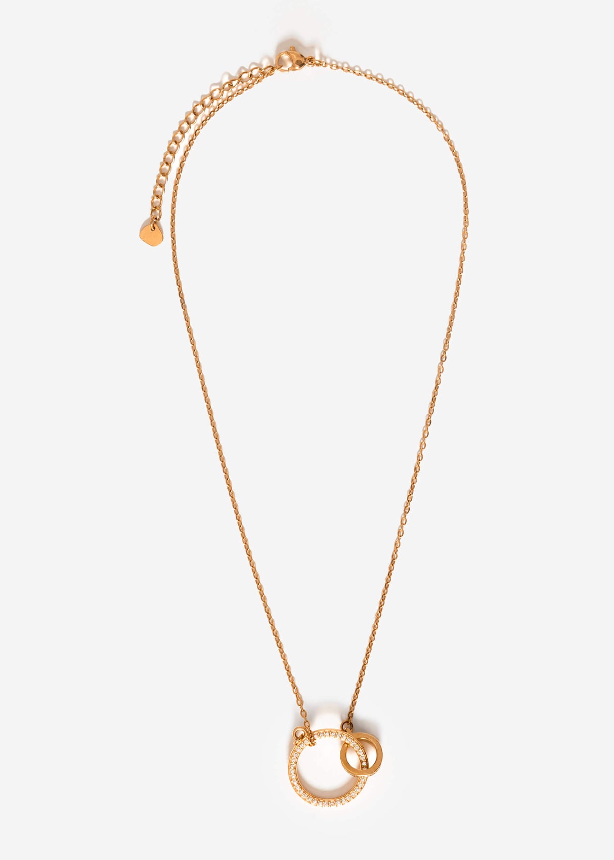 Half chain with 2 circles - gold