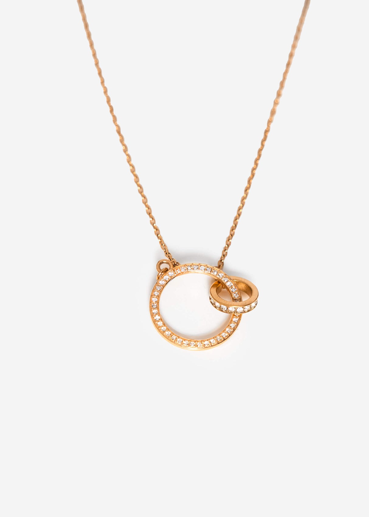 Half chain with 2 circles - gold