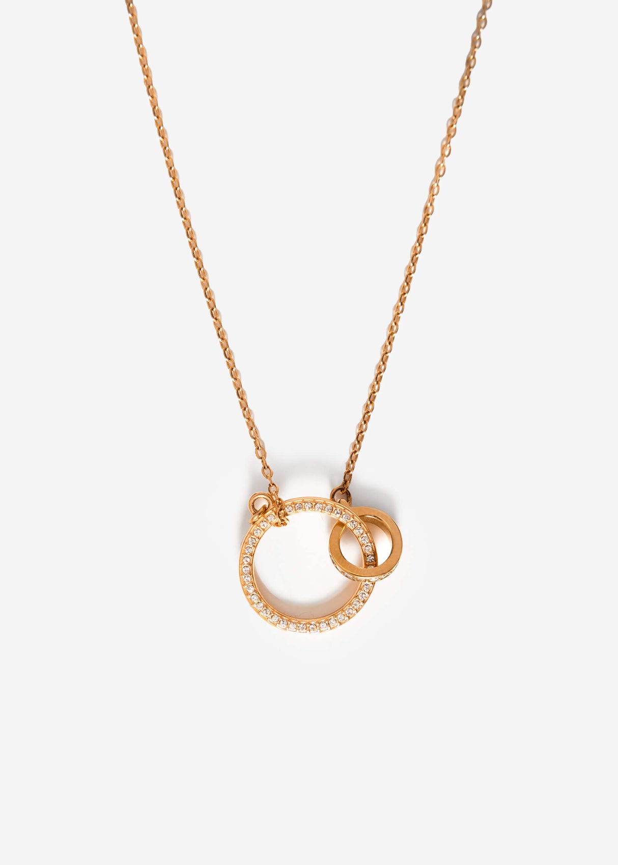 Half chain with 2 circles - gold