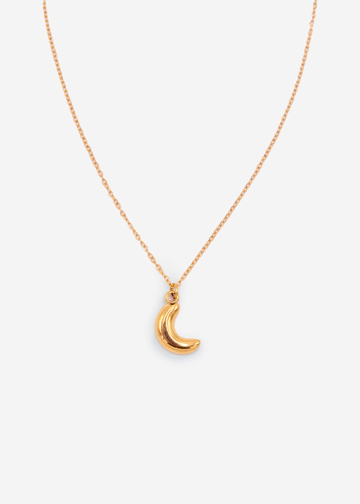 Necklace with moon pendant - gold