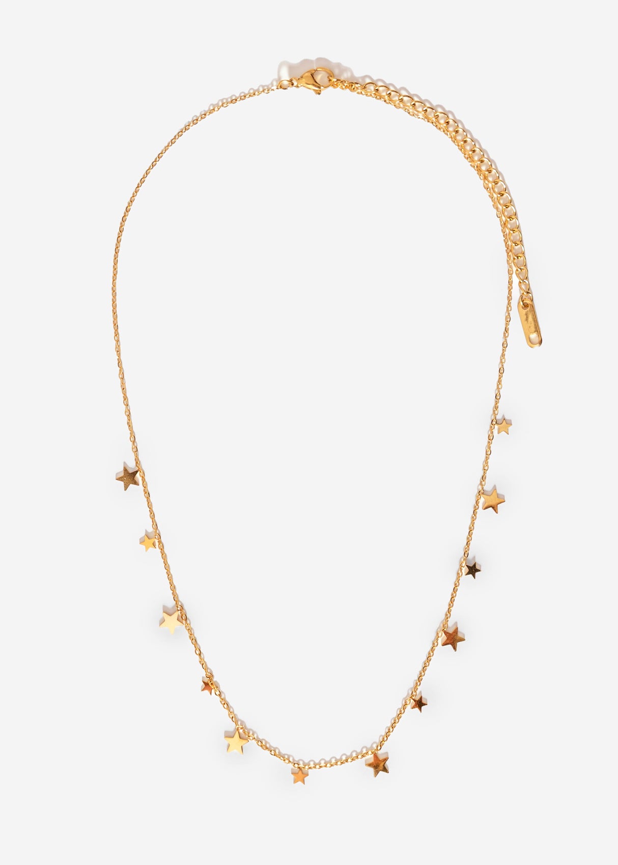 Necklace with stars - gold