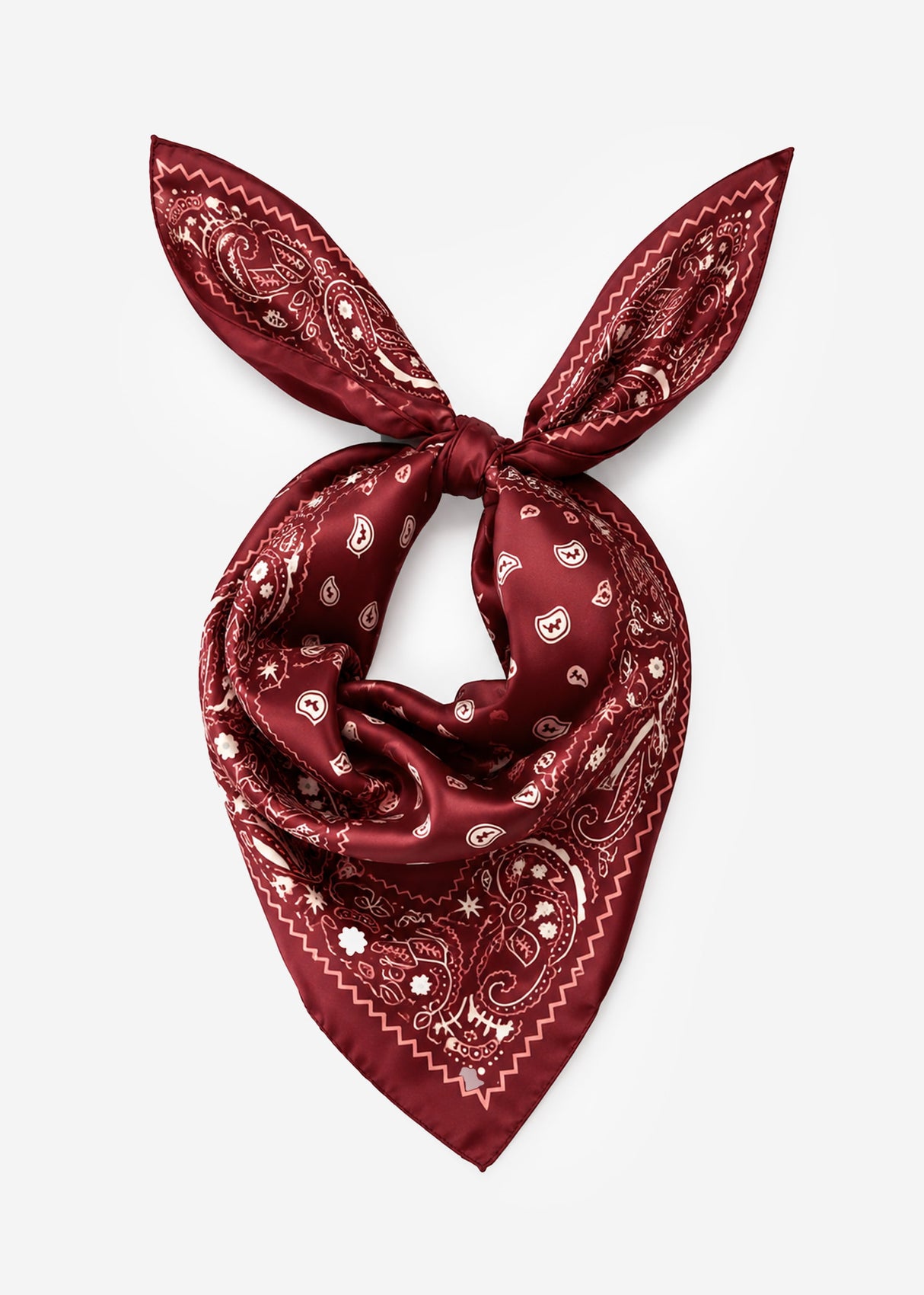 Halstuch mit allover Paisley-Print - burgundy