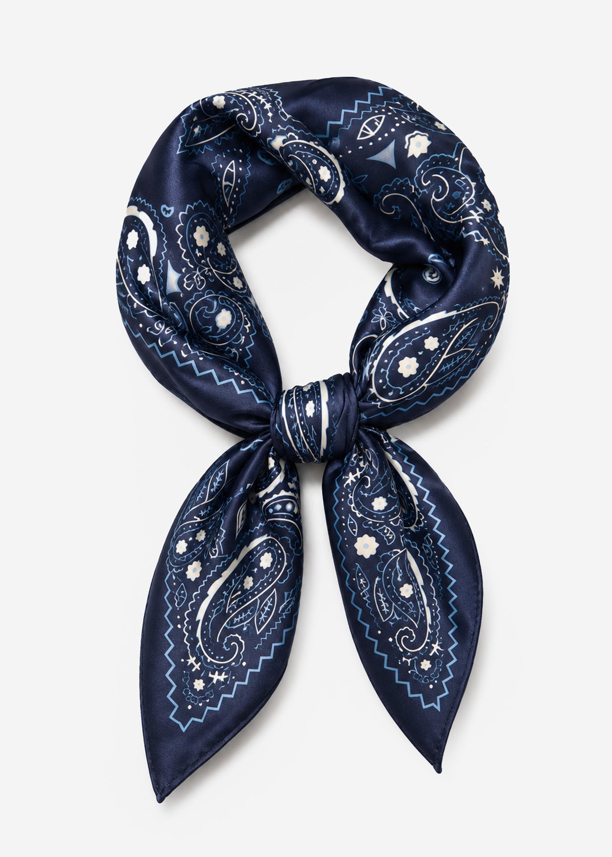 Halstuch mit allover Paisley-Print - dunkelblau