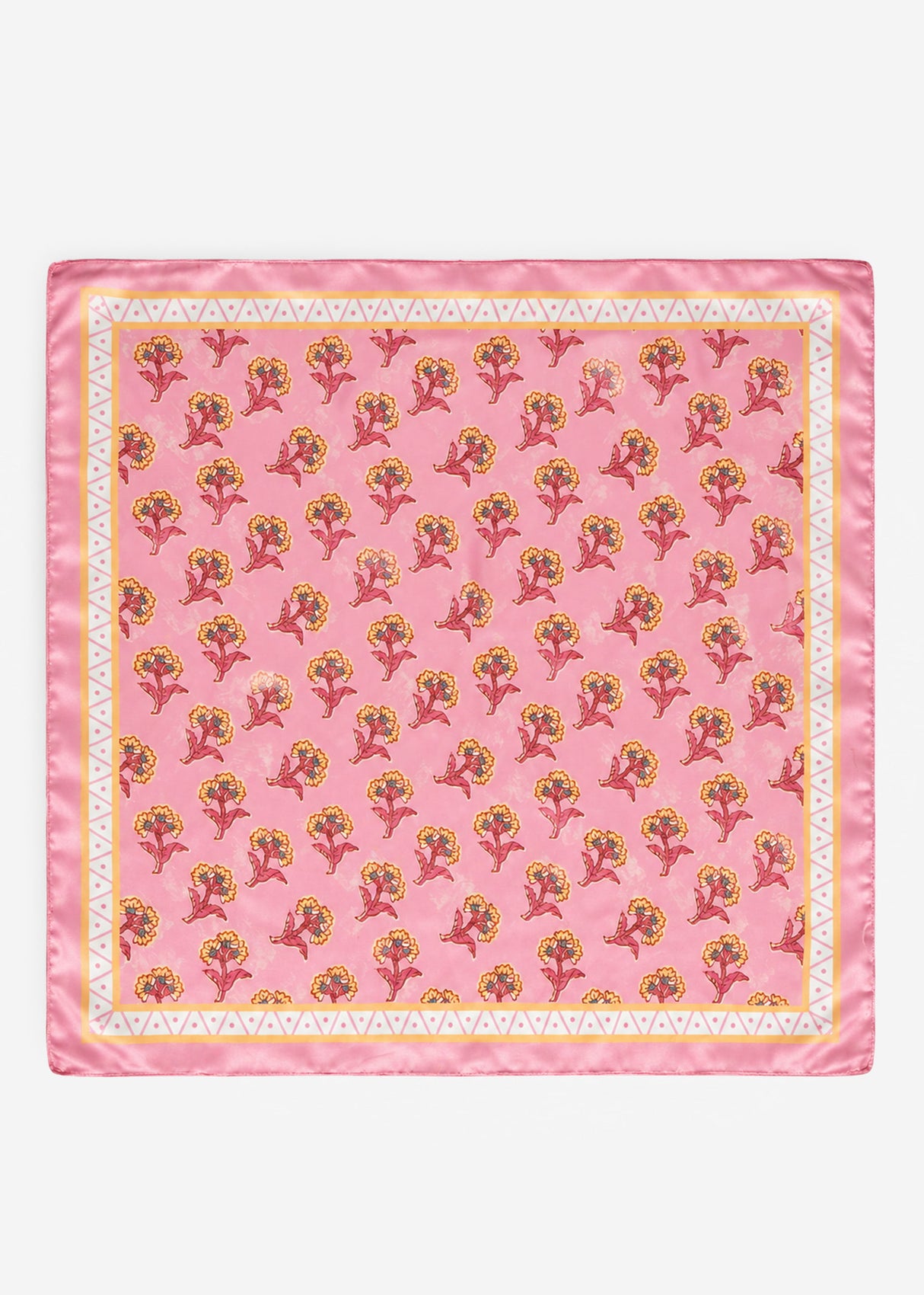 Halstuch mit Blümchen-Print - rosa