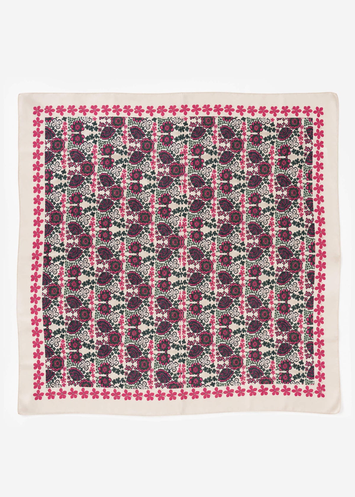 Halstuch mit floraler Musterung - pink