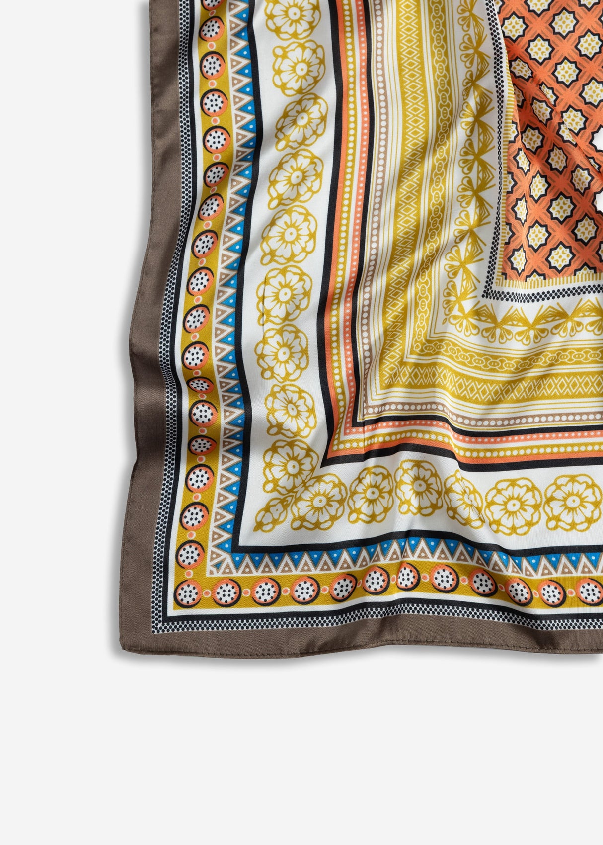 Halstuch mit geometrischem Print - braun