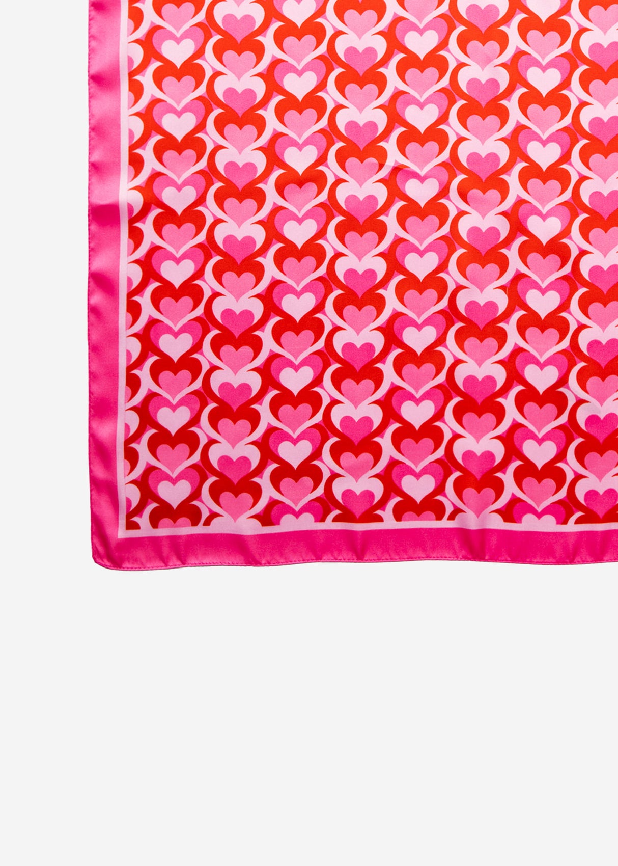 Halstuch mit Herz-Print - pink