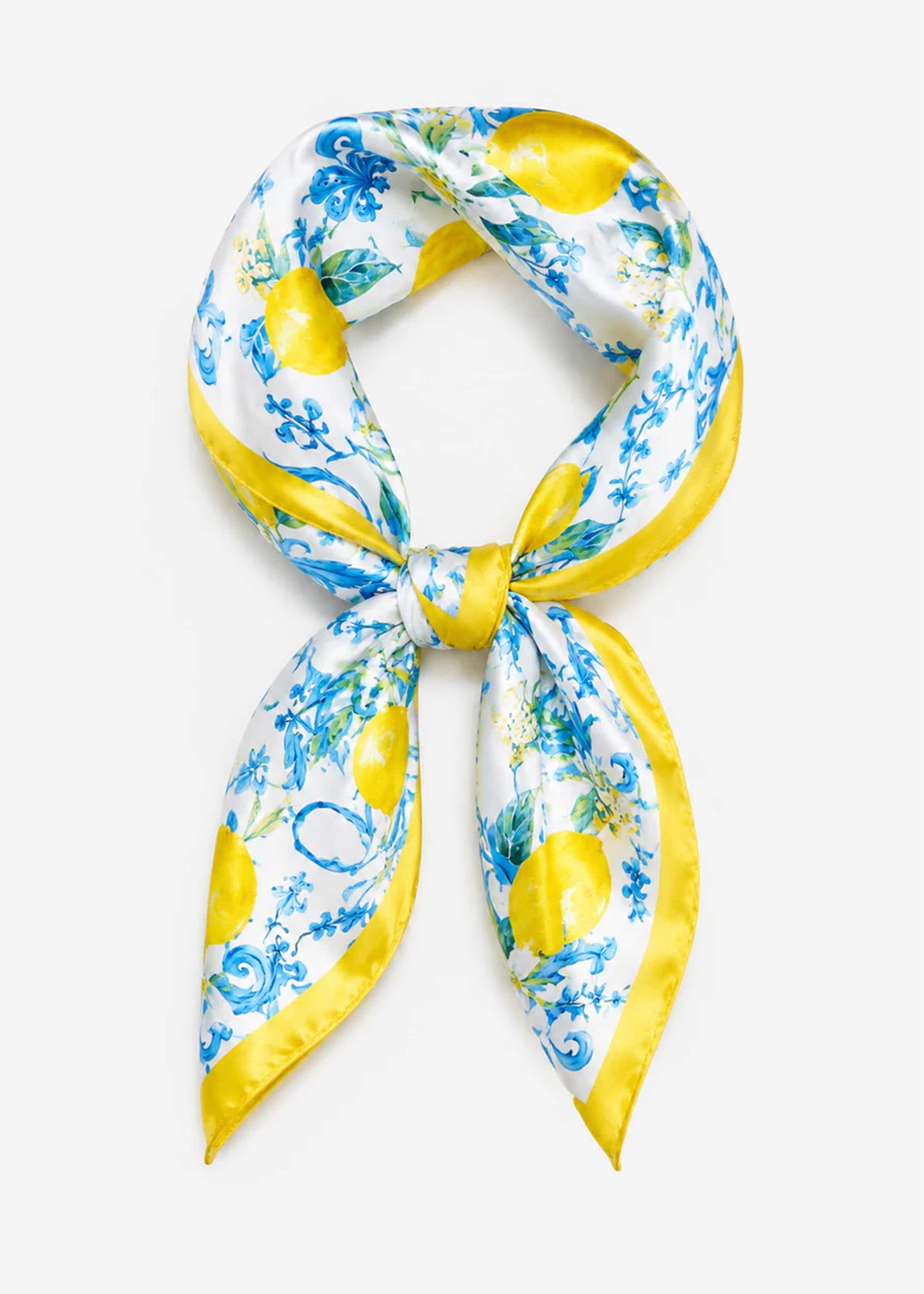 Halstuch mit Lemon-Print - gelb