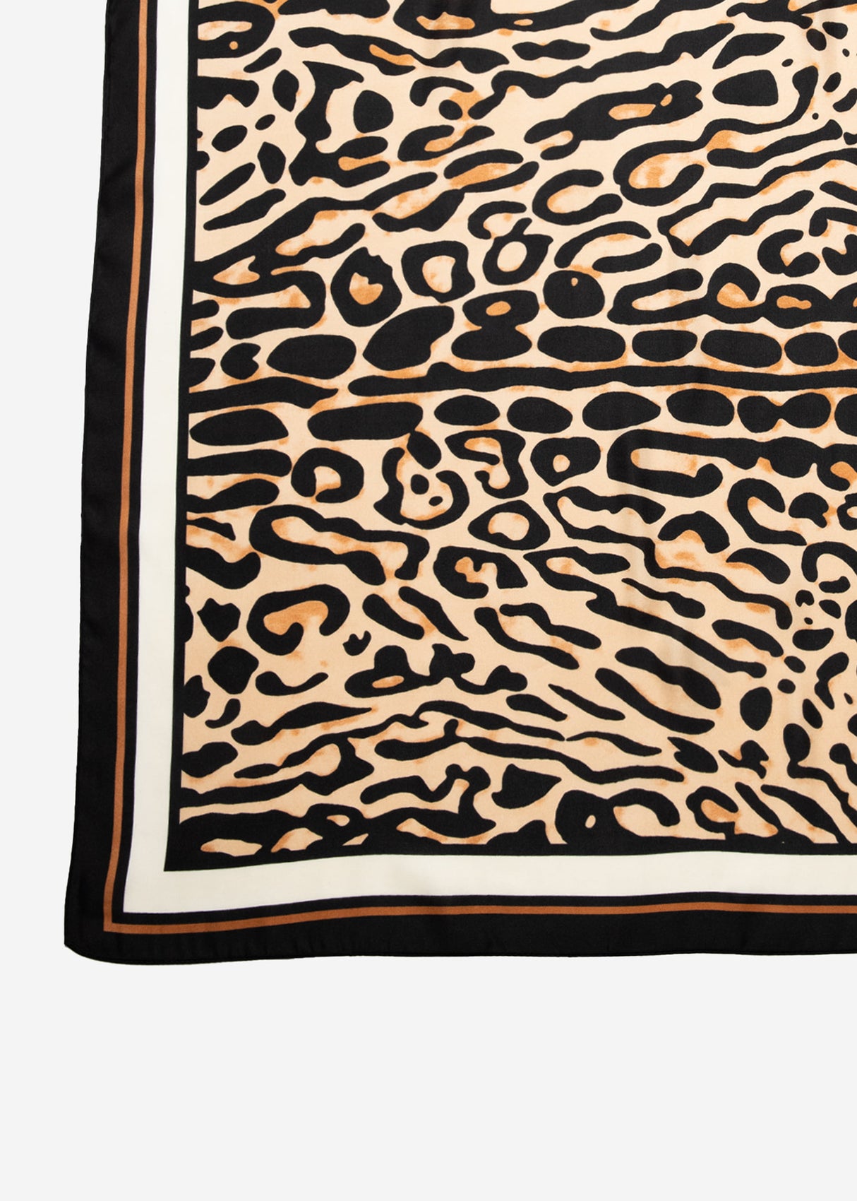 Scarf with Leo pattern - black
