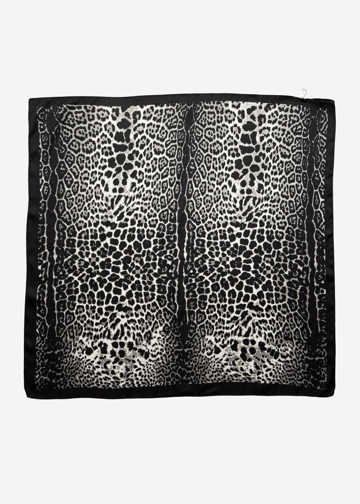 Halstuch mit Leo-Print - schwarz