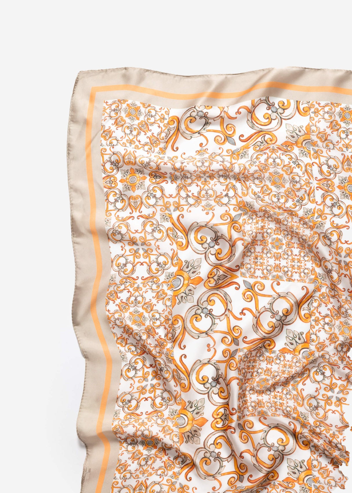 Halstuch mit Ornamentdesign - beige