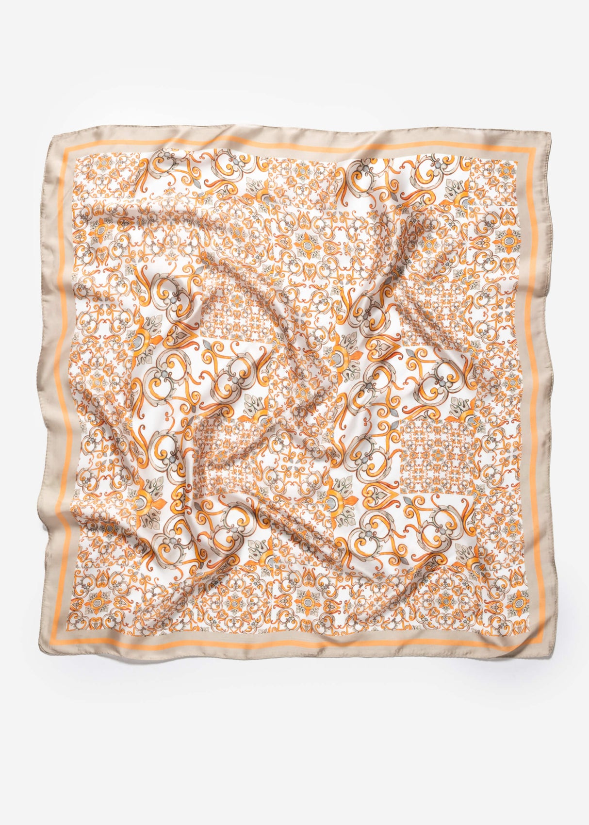 Halstuch mit Ornamentdesign - beige