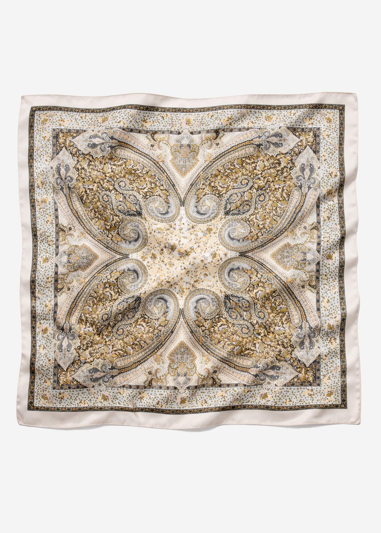 Halstuch mit Paisley Print - beige