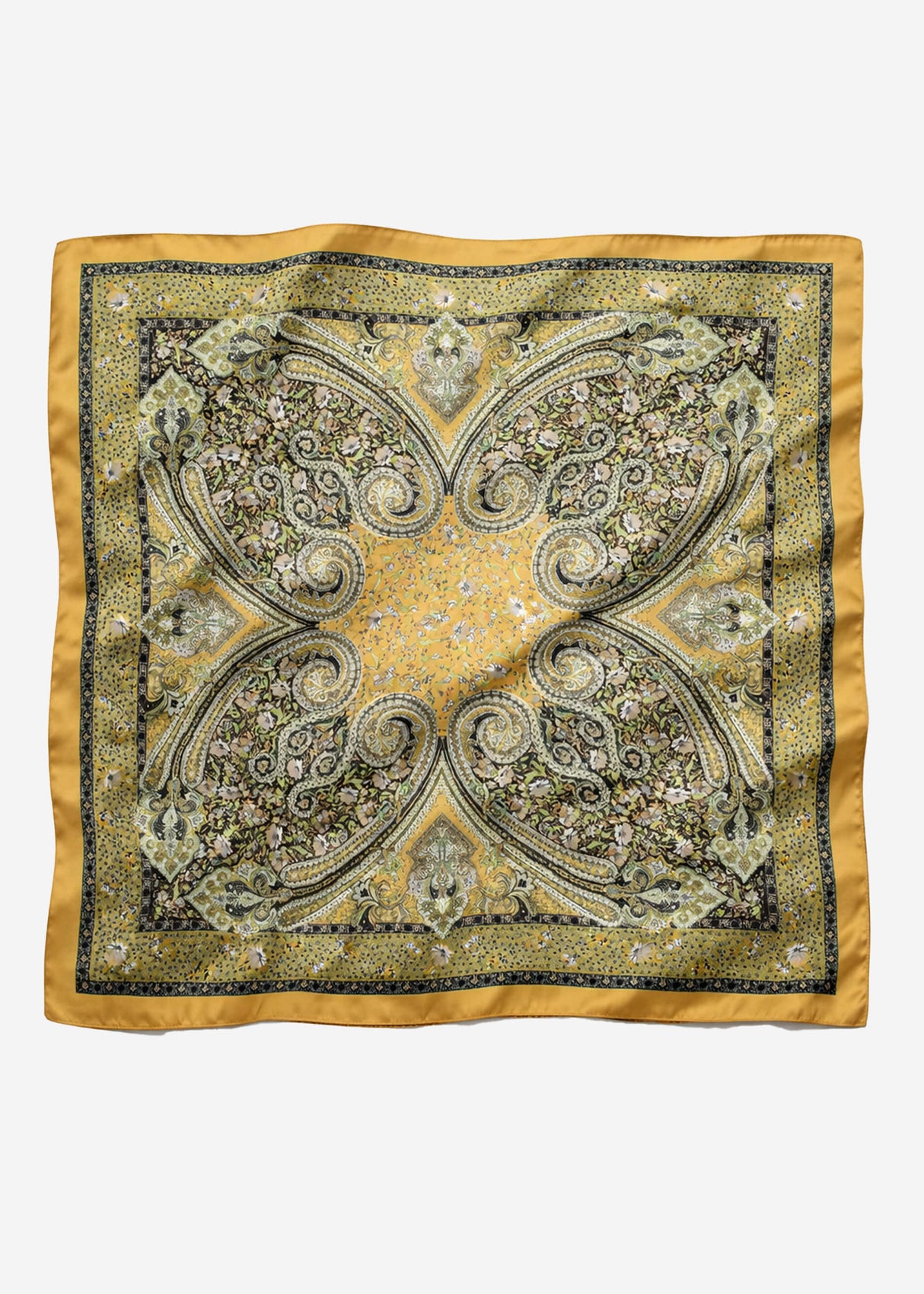 Halstuch mit Paisley Print - grün